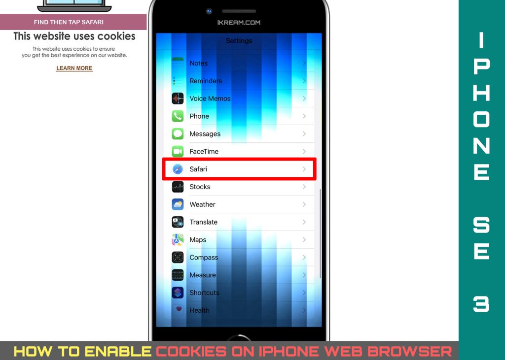 62efcab4ec756 كيفية تفعيل الكوكيز على آيفون Safari