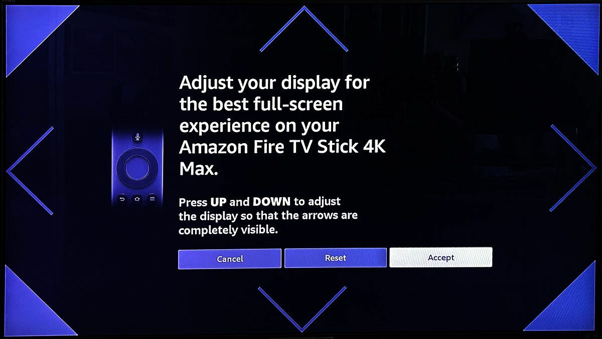 كيفية استكشاف مشكلات Amazon Fire TV Stick الشائعة وإصلاحها 10 يقوم تلفزيون Fire بمعايرة الأسهم لتغيير حجم مقياس الصورة
