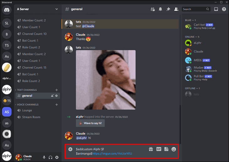 Discord 8 Comment ajouter des GIFs dans Mudae ?