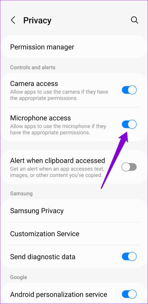 Enable Microphone Access on Android 1 8 Meilleures façons de réparer message vocal messenger ne marche pas iphone