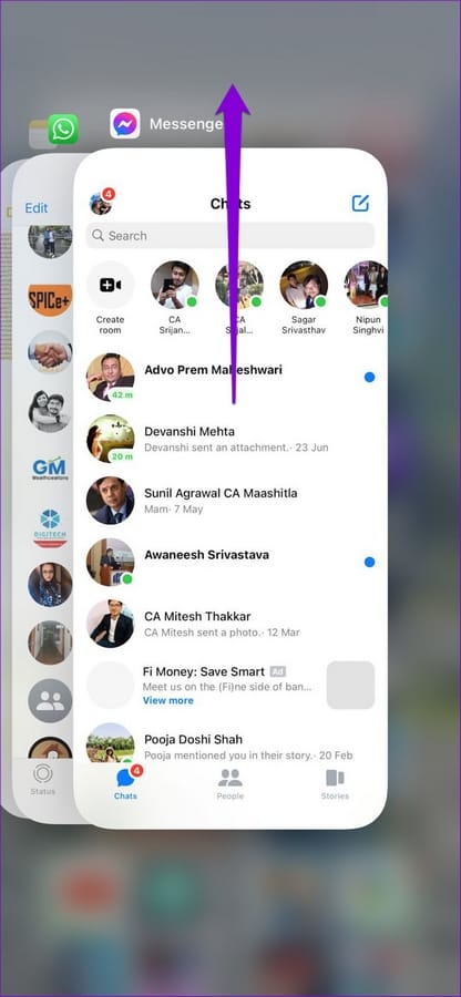 Force Close Messenger on iPhone 7 Façons de réparer l'absence de connexion à Internet de Facebook Messenger