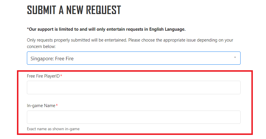 طريقة الاتصال بمركز مساعدة Garena Free Fire للإبلاغ عن شكوى 9 Free fire report 1 طريقة الاتصال بمركز مساعدة Garena Free Fire للإبلاغ عن شكوى