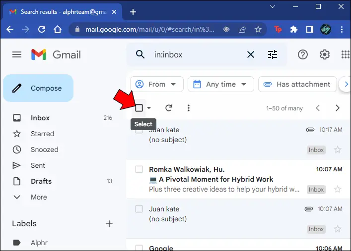 How to Archive All Emails in Gmail 3 1 Comment archiver tous les e-mails dans Gmail