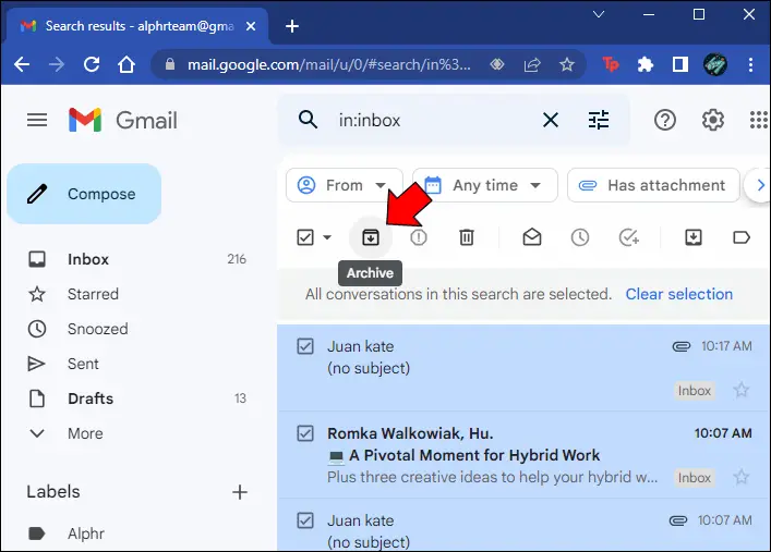 How to Archive All Emails in Gmail 5 1 Comment archiver tous les e-mails dans Gmail