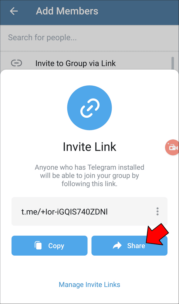 How to Create a Link in Telegram on an Android Device 7 1 Comment créer un lien vers un groupe dans Telegram ?