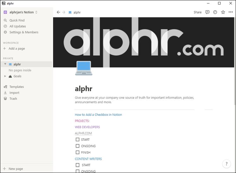 Notion 13 1 Comment décocher tout dans Notion