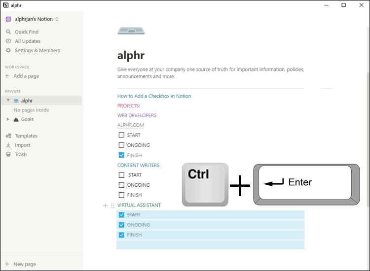 Notion 17 1 Comment décocher tout dans Notion