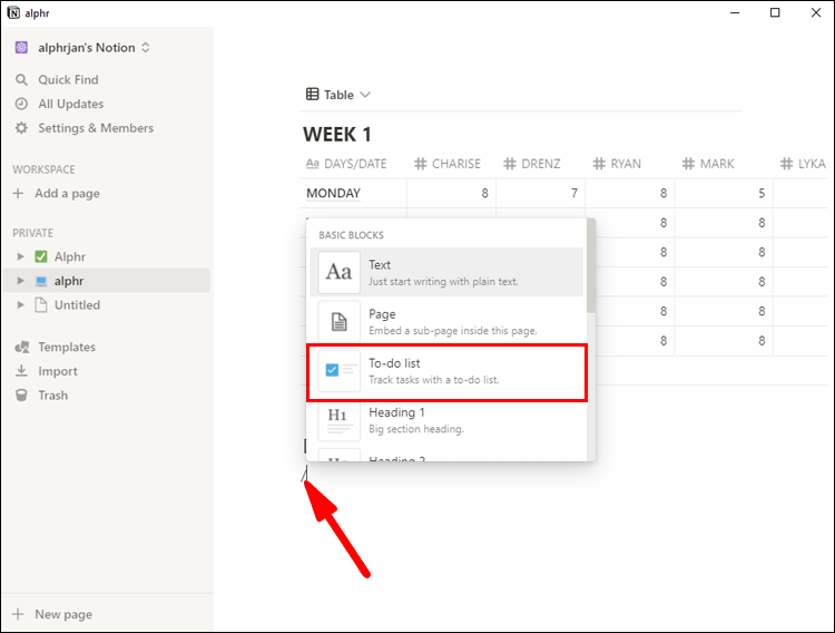 Notion 5 2 Comment décocher tout dans Notion