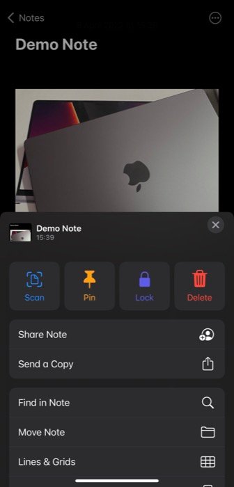 Pin a note 1 Doğrudan not yaratmak için notları yükseltin: Apple Notes