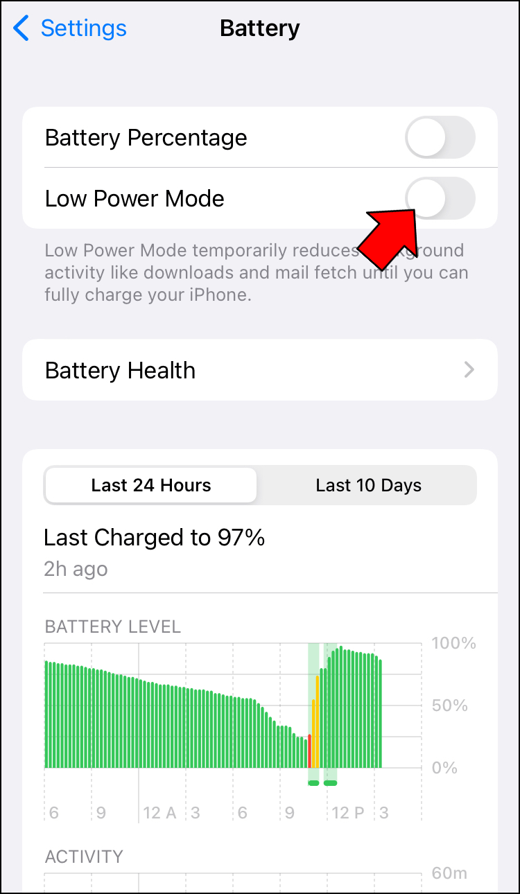 Life360 ne parvient pas à localiser: comment résoudre le problème de non mise à jour de l'emplacement ? 12 Turn On Low Power Mode 2 1 Life360 ne parvient pas à localiser: comment résoudre le problème de non mise à jour de l'emplacement ?