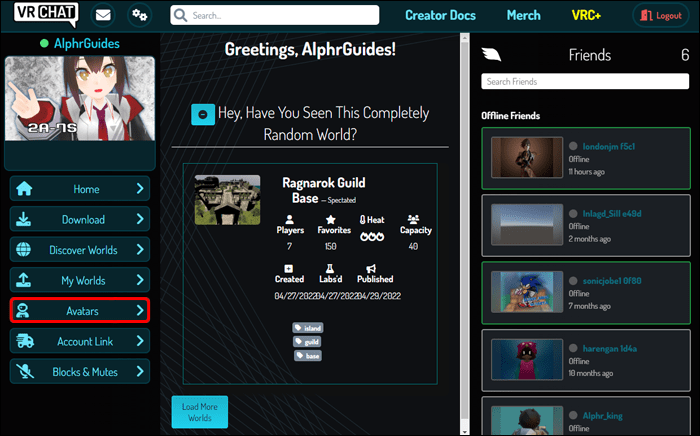 VRChat 2 Comment changer votre avatar dans VRChat ?