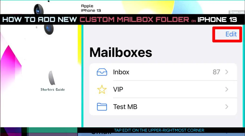 add custom mailbox folder iphone13 EDIT 1024x569 1 iPhone Mail Yeni Posta Kutusu Oluşturma/Ekleme