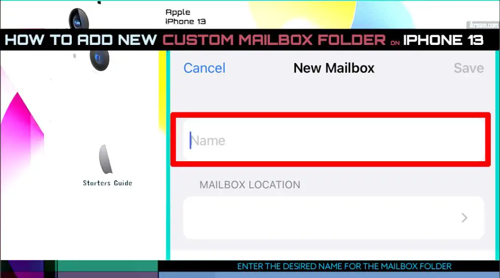 add custom mailbox folder iphone13 NAME 1024x569 1 iPhone Mail Yeni Posta Kutusu Oluşturma/Ekleme