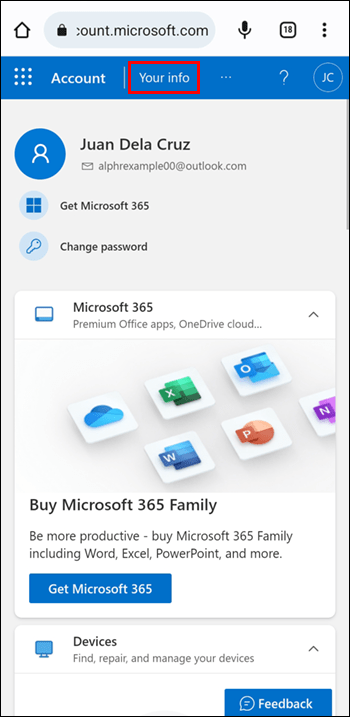 كيفية تغيير البريد الالكتروني في Outlook 31 android info كيفية تغيير البريد الالكتروني في Outlook