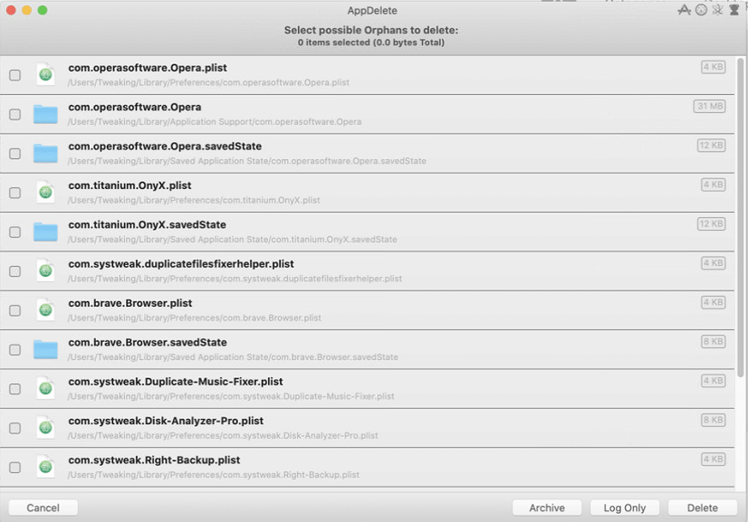 appdelete, space recover