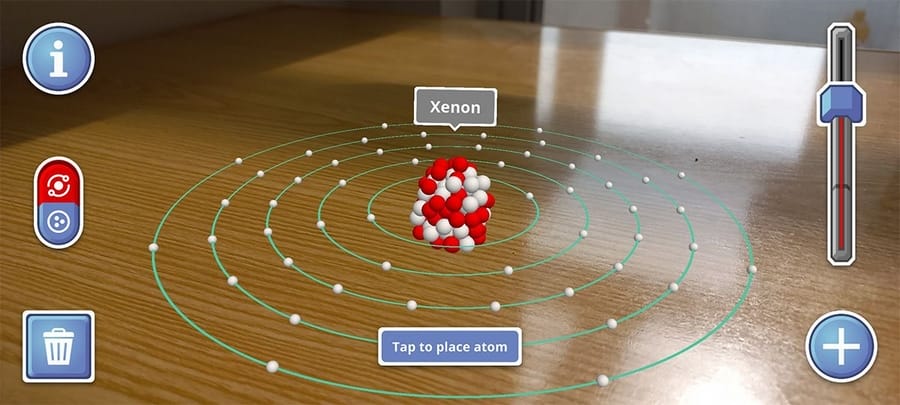 أفضل 9 تطبيقات AR للتعليم 2 مصور AR Atom لـ ARCore