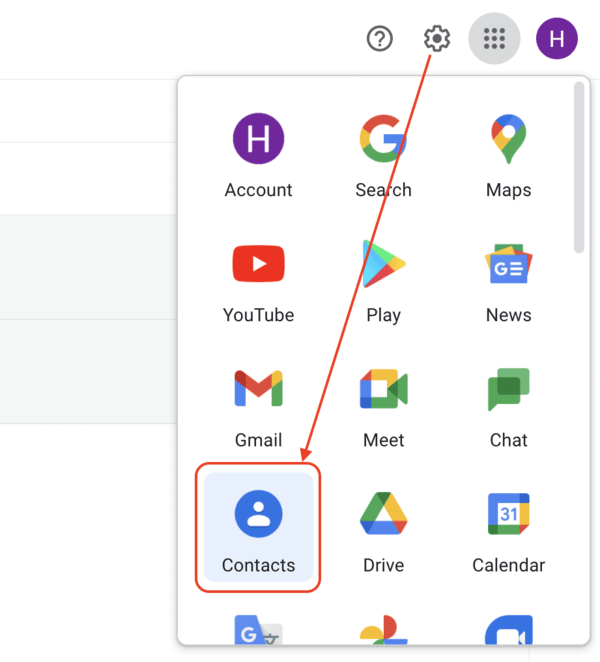 Où sont mes contacts dans Gmail? 3 Select Google Contacts to view contacts