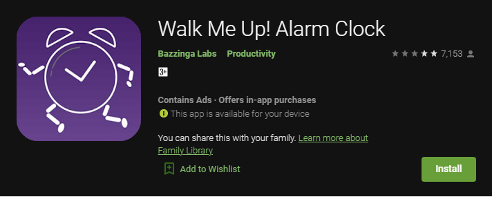 أفضل تطبيق منبه للنوم الثقيل 1 Walk Me Uo! Alarm Clock 4 أفضل تطبيق منبه لإيقاظ أصحاب النوم الثقيل على الأندرويد والـ iOS