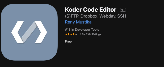 أفضل محررات كتابة الأكواد البرمجية على آيفون 1 أفضل محررات كتابة الأكواد البرمجية على آيفون