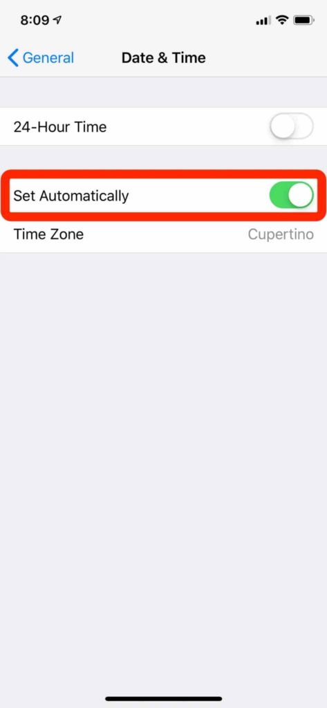 Connexion à iCloud Erreur / Échec de la Vérification Résoudre 3 date-time