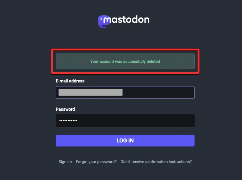 delete your mastodon account web 16 a كيفية حذف حساب Mastodon الخاص بك