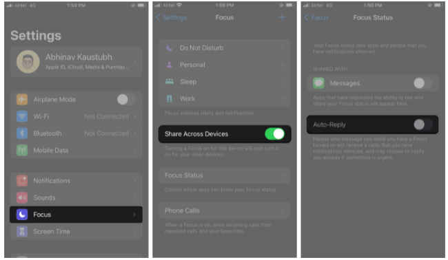 أحصل على المزيد من التركيز من خلال خاصية الرد التلقائي على الرسائل في الآيفون