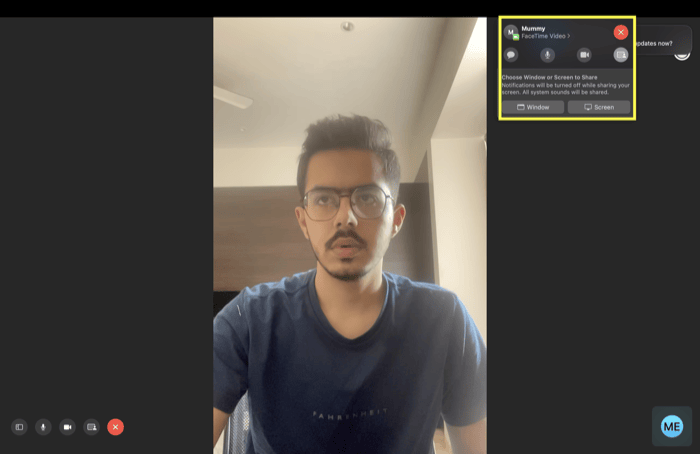 FaceTime Ekran Paylaşımı: Görüntülü Görüşmede Ekranınızı Paylaşma 6 mac screen share