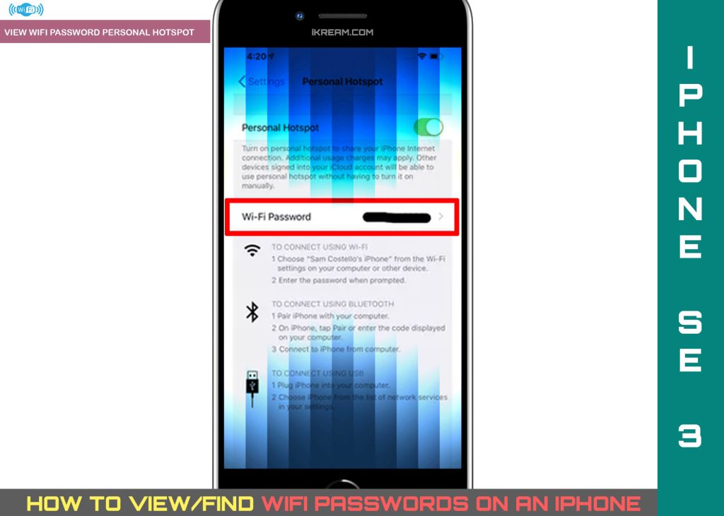 find wifi password iphone se3 HOTSPOT 1024x731 1 iPhone'da Wifi Şifresi Nasıl Bulunur (iOS 15.5)