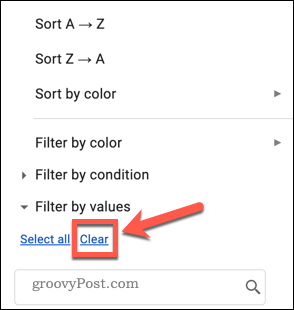 Comment supprimer les lignes vides dans Google Sheets 16 Clearing a Google Sheets filter