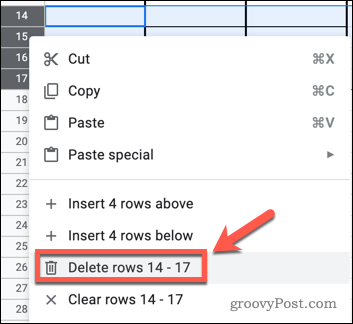 Comment supprimer les lignes vides dans Google Sheets 11 Deleting Google Sheets rows