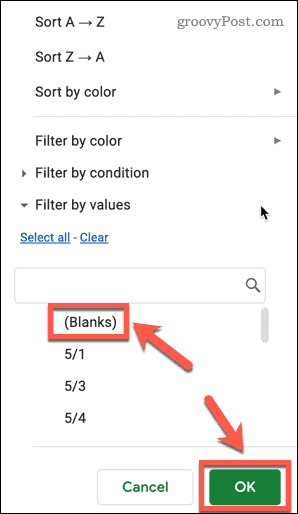 Comment supprimer les lignes vides dans Google Sheets 17 Filtering blanks in Google Sheets
