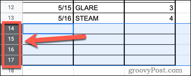 Comment supprimer les lignes vides dans Google Sheets 10 Row numbers in Google Sheets