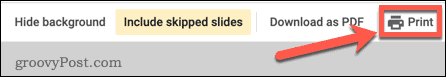 Printing Google Slides with notes