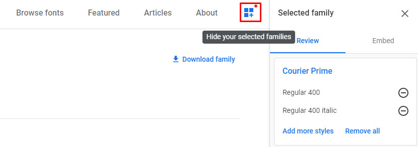hide fam buttons Cómo instalar fuentes personalizadas para Google Docs