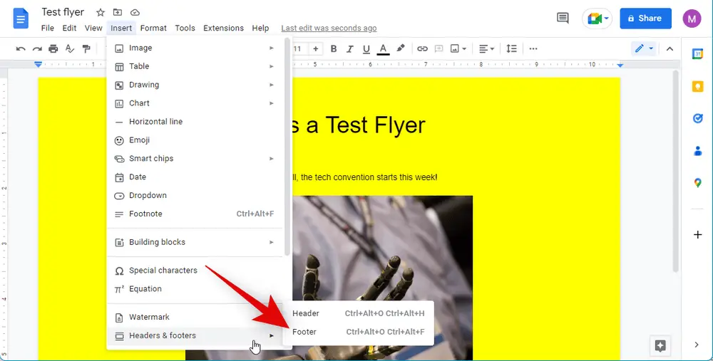 how to create a flyer in google docs 16 كيفية إنشاء نشرة إعلانية في مستندات Google