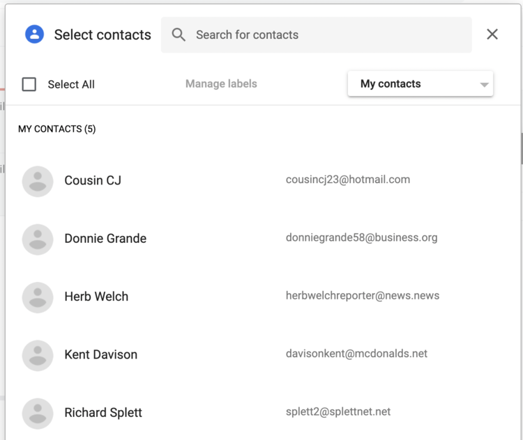 Où sont mes contacts dans Gmail? 6 Location of contacts in Gmail