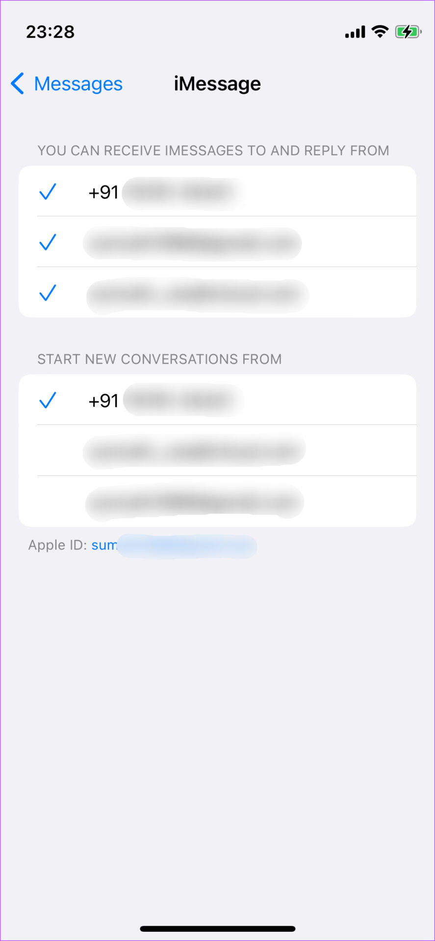 Comment résoudre l’erreur “compte icloud et imessage different” 3 iMessage accounts
