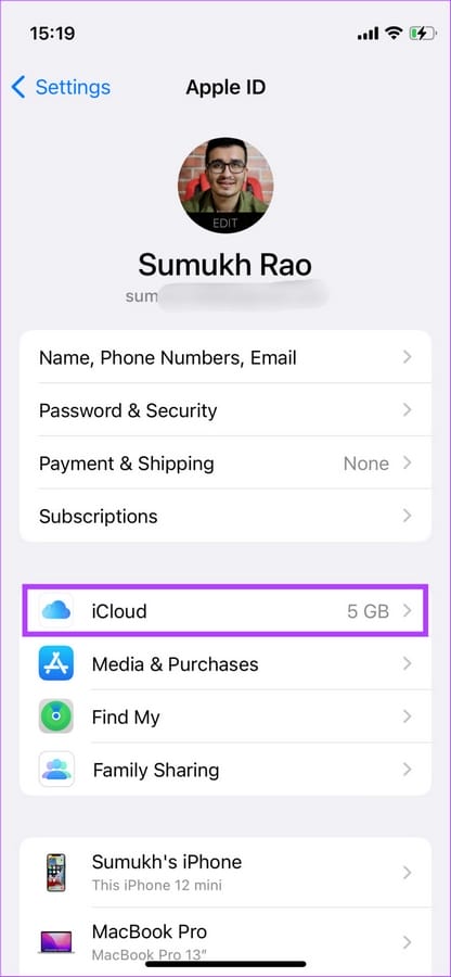 Comment résoudre l’erreur “compte icloud et imessage different” 15 iCloud settings