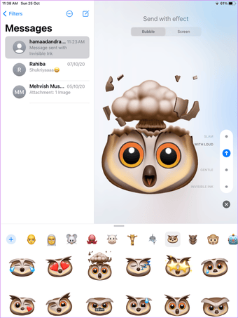 حيل نصائح Imessage مثل المؤثرات الخاصة بيو بيو 9