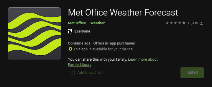 Met Office Weather Forecast BBC Weather تطبيقات الطقس