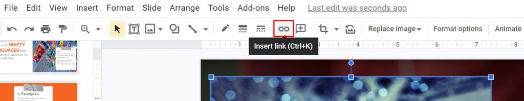 insert link icon 1024x199 1 Cómo insertar un PDF en Google Slides