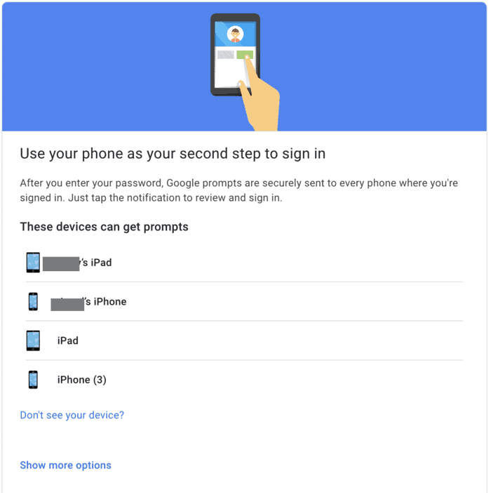 Setting up Google account 2-Step Verification