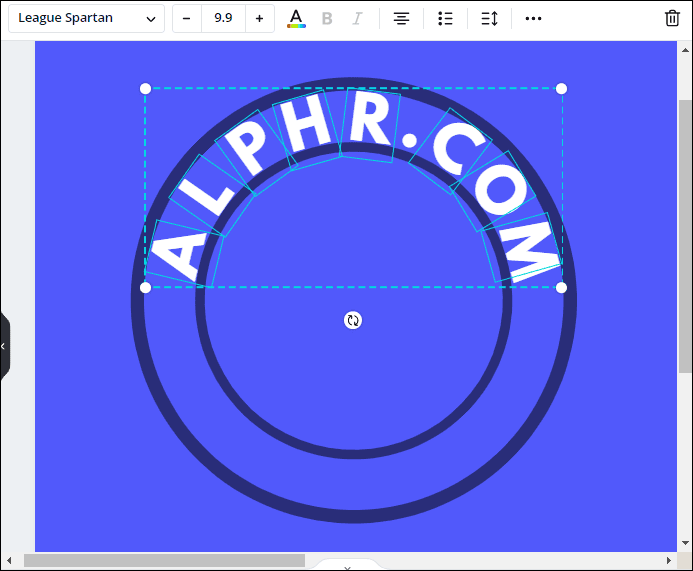 كيفية عمل النص المنحني في Canva 41 13 1 كيفية عمل النص المنحني في Canva