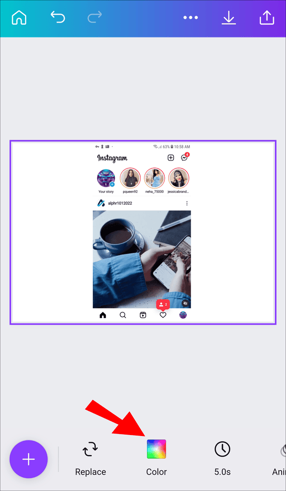 كيفية عمل خلفية متدرجة الألوان في Canva 22 2 14.png6398e68fb2cc1 كيفية عمل خلفية متدرجة الألوان في Canva