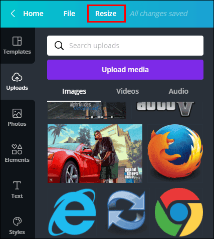 كيفية تغيير الأبعاد في Canva 7 2 8 كيفية تغيير الأبعاد في Canva