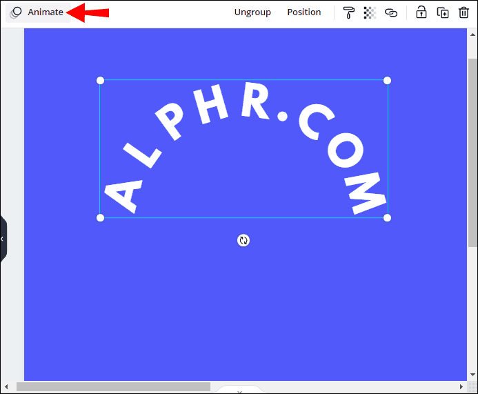كيفية عمل النص المنحني في Canva 45 3 17 كيفية عمل النص المنحني في Canva