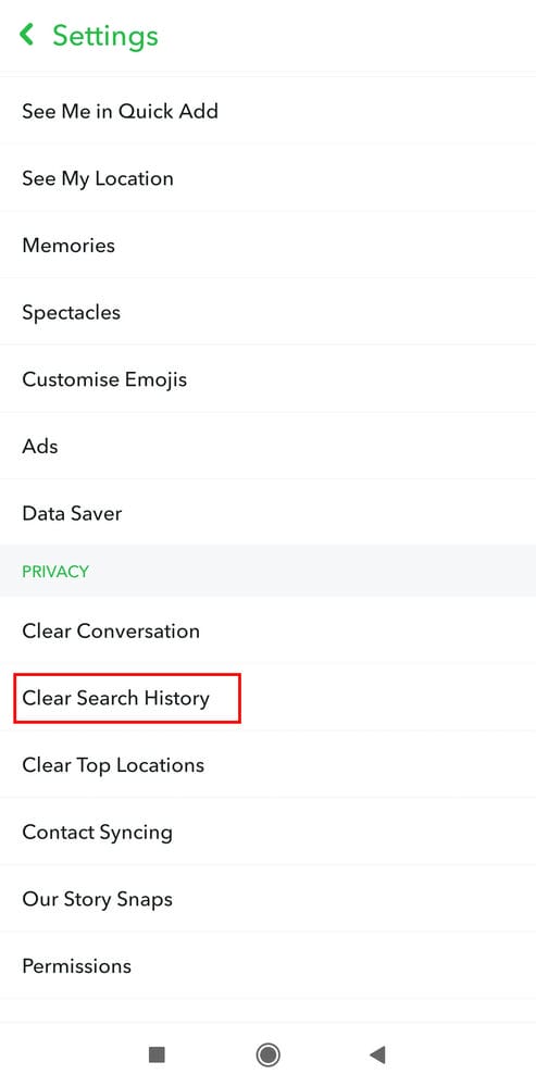 3.1 كيفية مسح الأحداث الأخيرة في سناب شات