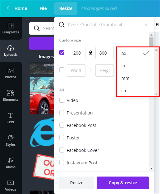 كيفية تغيير الأبعاد في Canva 10 5 2 كيفية تغيير الأبعاد في Canva