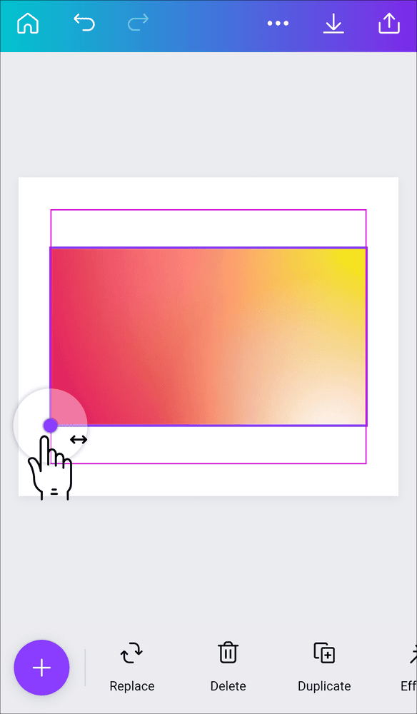 كيفية عمل خلفية متدرجة الألوان في Canva 58 7 3 كيفية عمل خلفية متدرجة الألوان في Canva