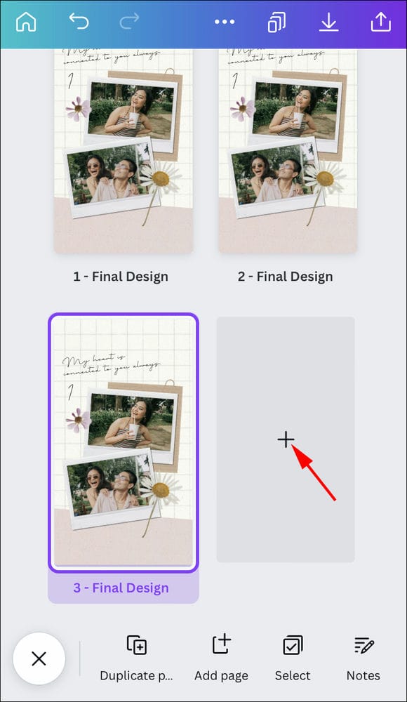 How to Add Page Numbers in Canva on an iPhone 9 كيفية إضافة أرقام الصفحات في Canva
